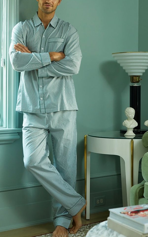 Men’s poplin evergreen pajama set